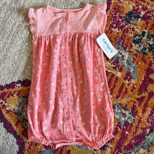 Carter's Pink Floral Baby Romper- 12m